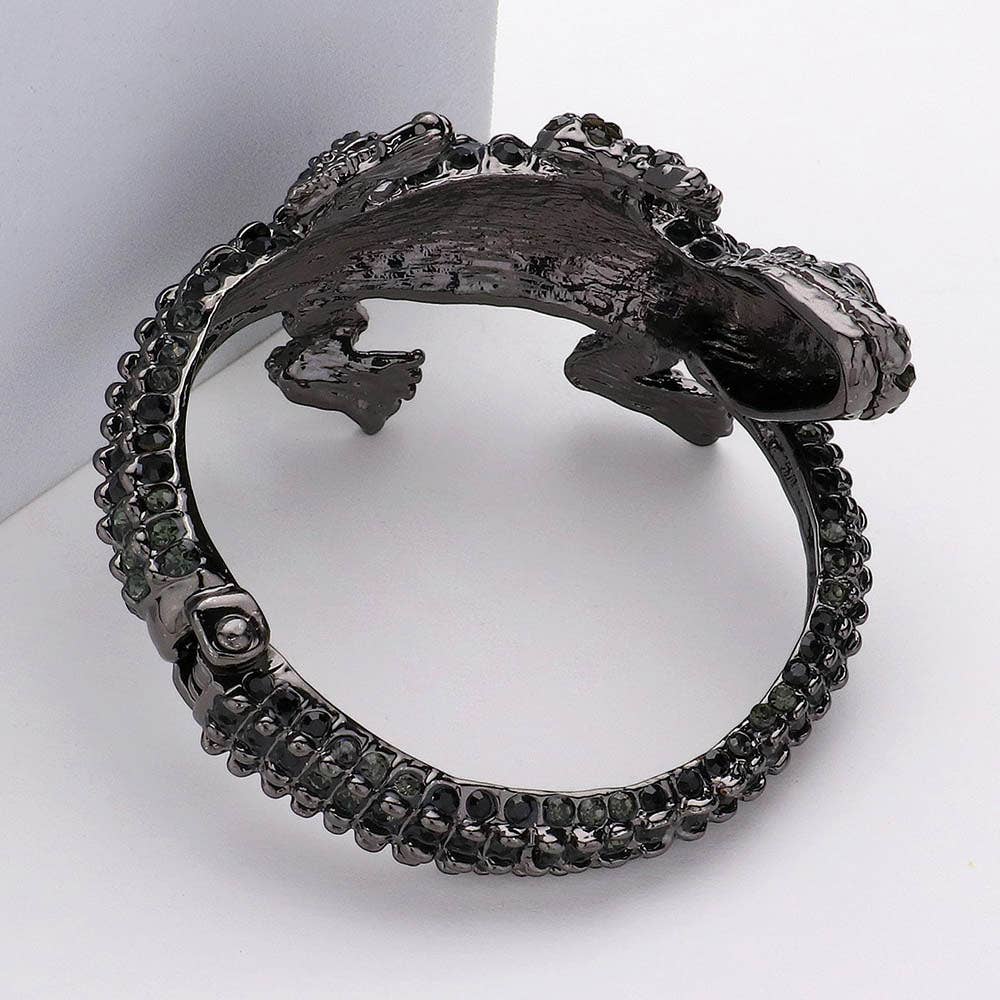 Sensibling Corp. - Wholesale Cuff Bracelet - Crystal Rhinestone Crocodile/Alligator Embellished Bracelet5