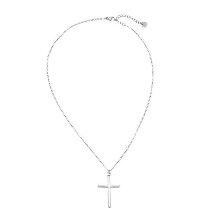 Alltags Kreuz Kette Silber - 316L Edelstahl für den Großhandel von Risinpath