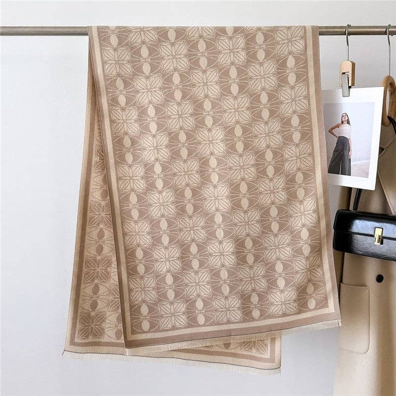 Ekartini - Wholesale Scarf - Women's - Women's Double-Sided Camellia Scarf   Chanel-Style Elegant Warm Neck Warmer Shaw4