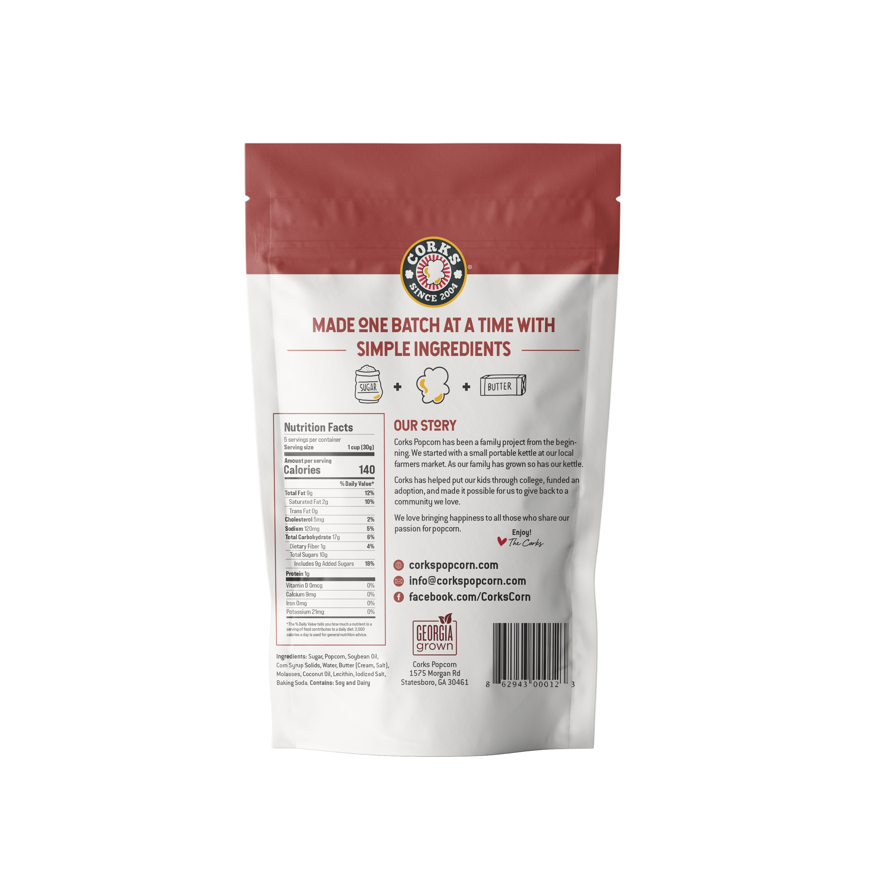 Corks Popcorn - Wholesale Popcorn - Buttery Caramel Popcorn - 6.0 oz1