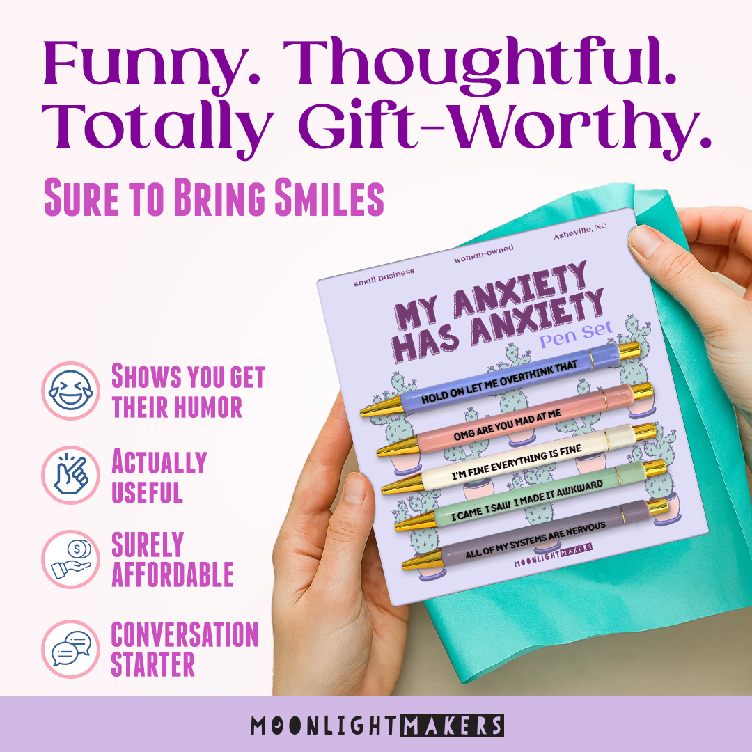 Moonlight Makers - Wholesale Pen - My Anxiety Has Anxiety - Funny Pen Set - Gift, Birthday4