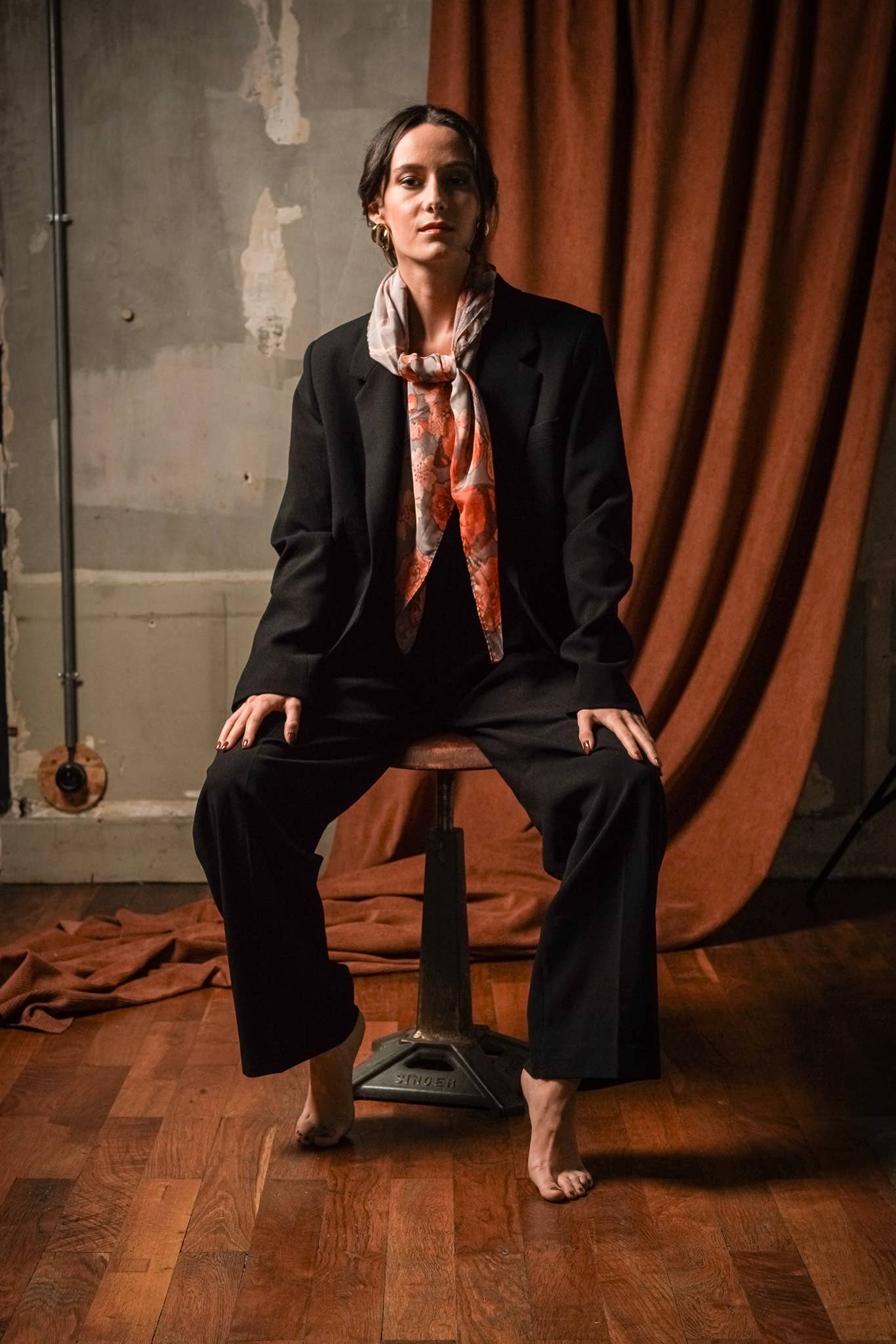 FST le french studio - Wholesale Scarf - Women's - Modal square 90x90cm printed LICHEN1