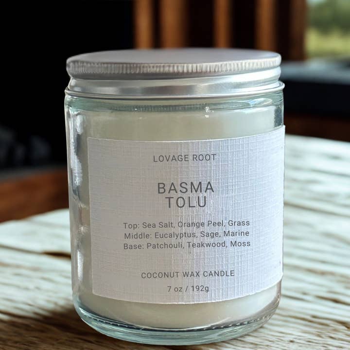 Lovage Root - Wholesale Jar/filled candle - Coconut Wax Candle-Basma Tolu5