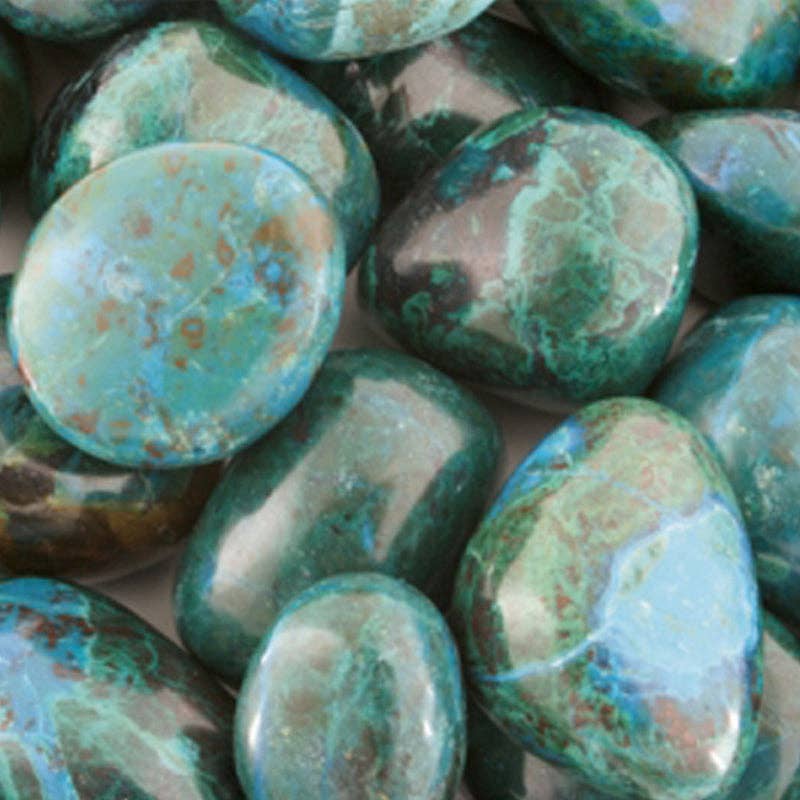 La Boîte à Cailloux – wholesale Andlig sten/kristall – Chrysocolla från Peru A (polerad sten)0