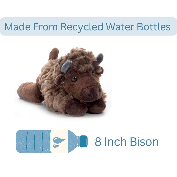 The Petting Zoo - Wholesale Stuffed/Plush Toy - Kids & Baby - 8" (21cm) Scoopz Bison / Buffalo Wild Life1