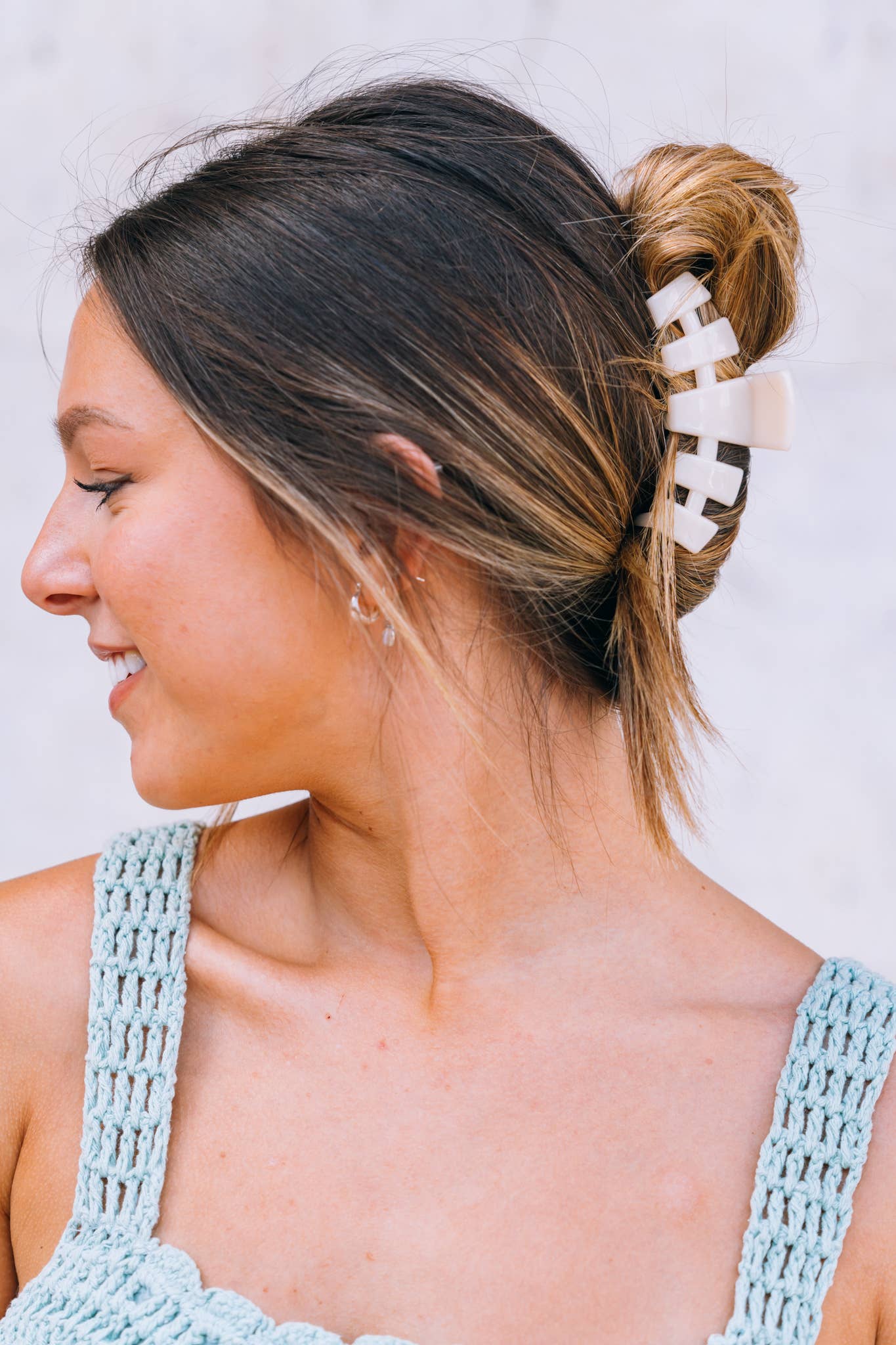 TELETIES - Vente Pince à cheveux – femme - Pince à cheveux classique | Moyenne | Beige amande4