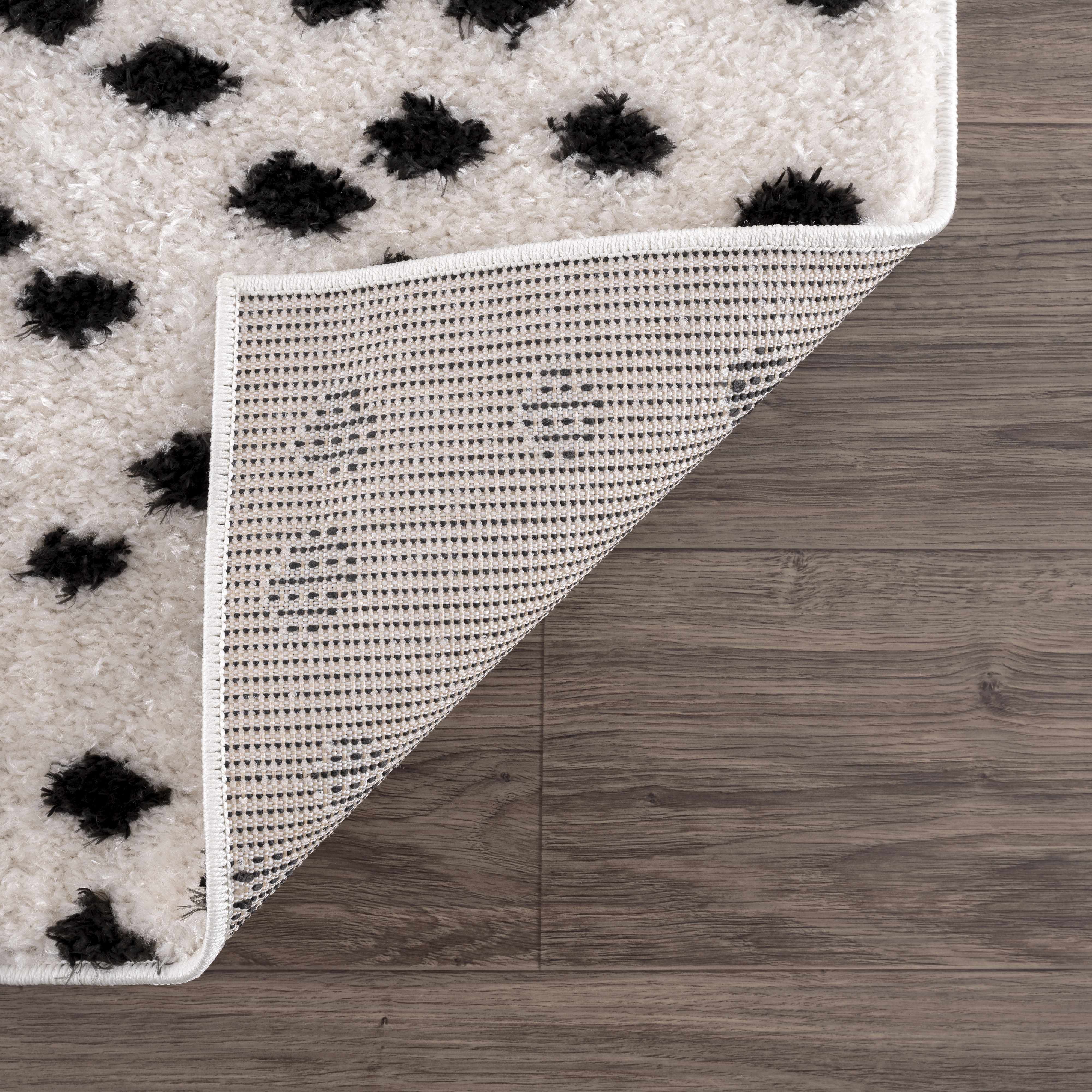 Hauteloom - Wholesale Area Rug - Cansu Black & White Dotted Area Rug5