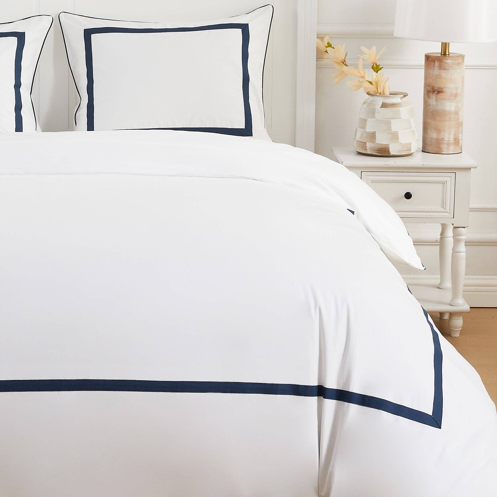 Mélange Home - Wholesale Duvet Cover - Classic Double Border Percale Cotton Duvet Set7