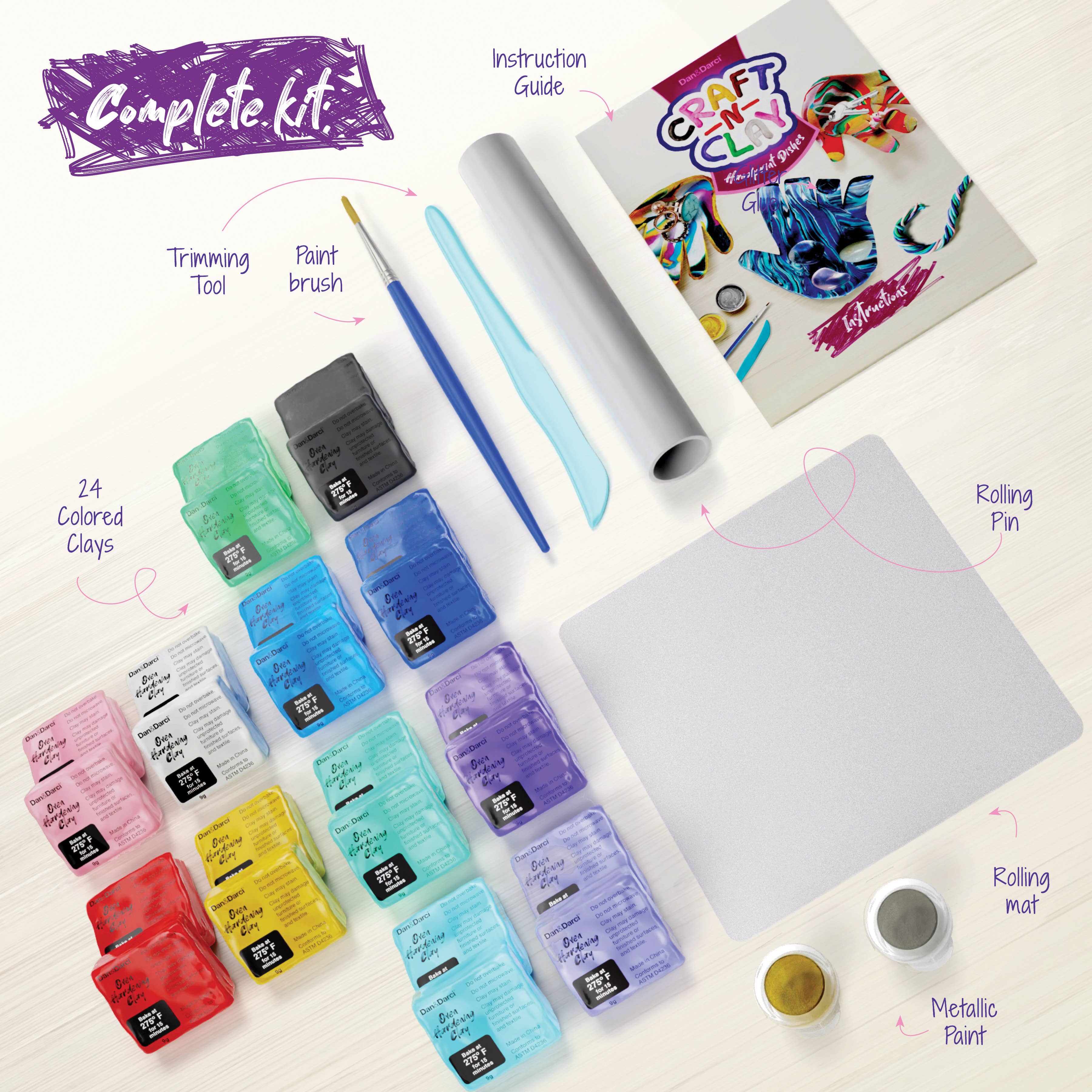 Dan&Darci - Wholesale DIY Craft Kit - Kids - Craft & Clay Handprint Dish Kit - Arts and Crafts for Kids1