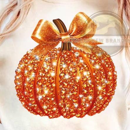 Blingy græskar med sløjfe for engroshandel hos Skymorphew Branding Co