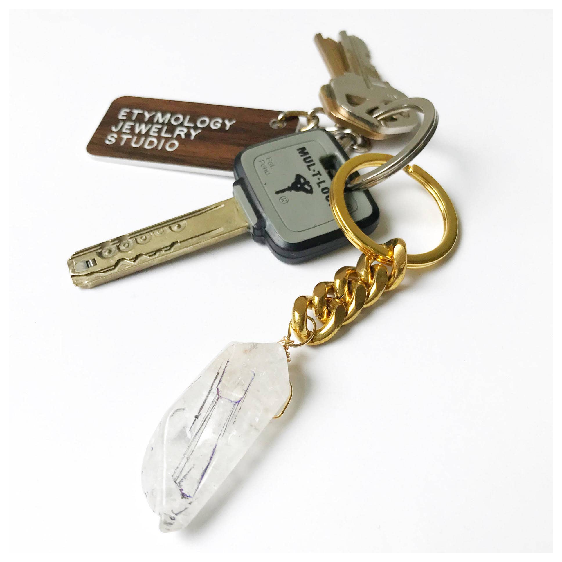 Etymology Jewelry - Wholesale Keychain - Women's - Quartz Crystal Keychain Crystal Accessories Stocking Stuffer1