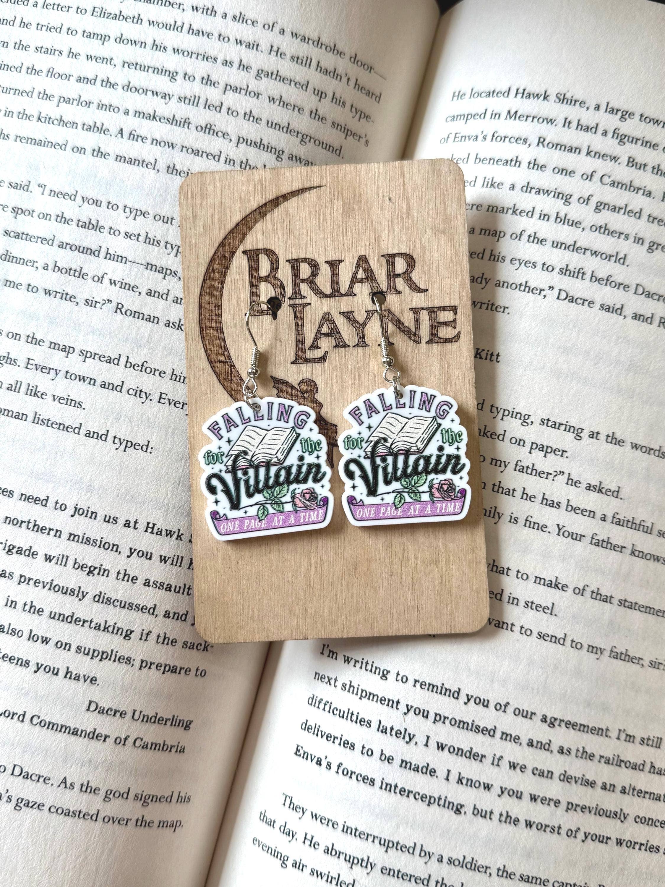 Briar layne - Wholesale Dangle Earrings - Dark Romance Fantasy Villain Book Earrings3