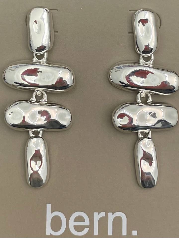 SILVER - Tiered Floating Dangle (shiny silver) BER528 for wholesale by TWO FORTY TWO