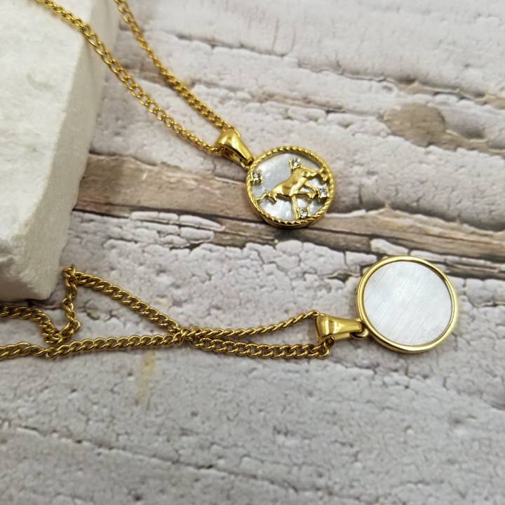 Treasure Wholesale – Engroshandel Halskæde med vedhæng – Shell Constellations Disc halskæde