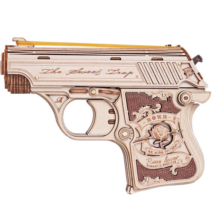 LQ502 Mini Gun ROKR 3D Wooden Puzzles DIY Crafts for wholesale by Robotime
