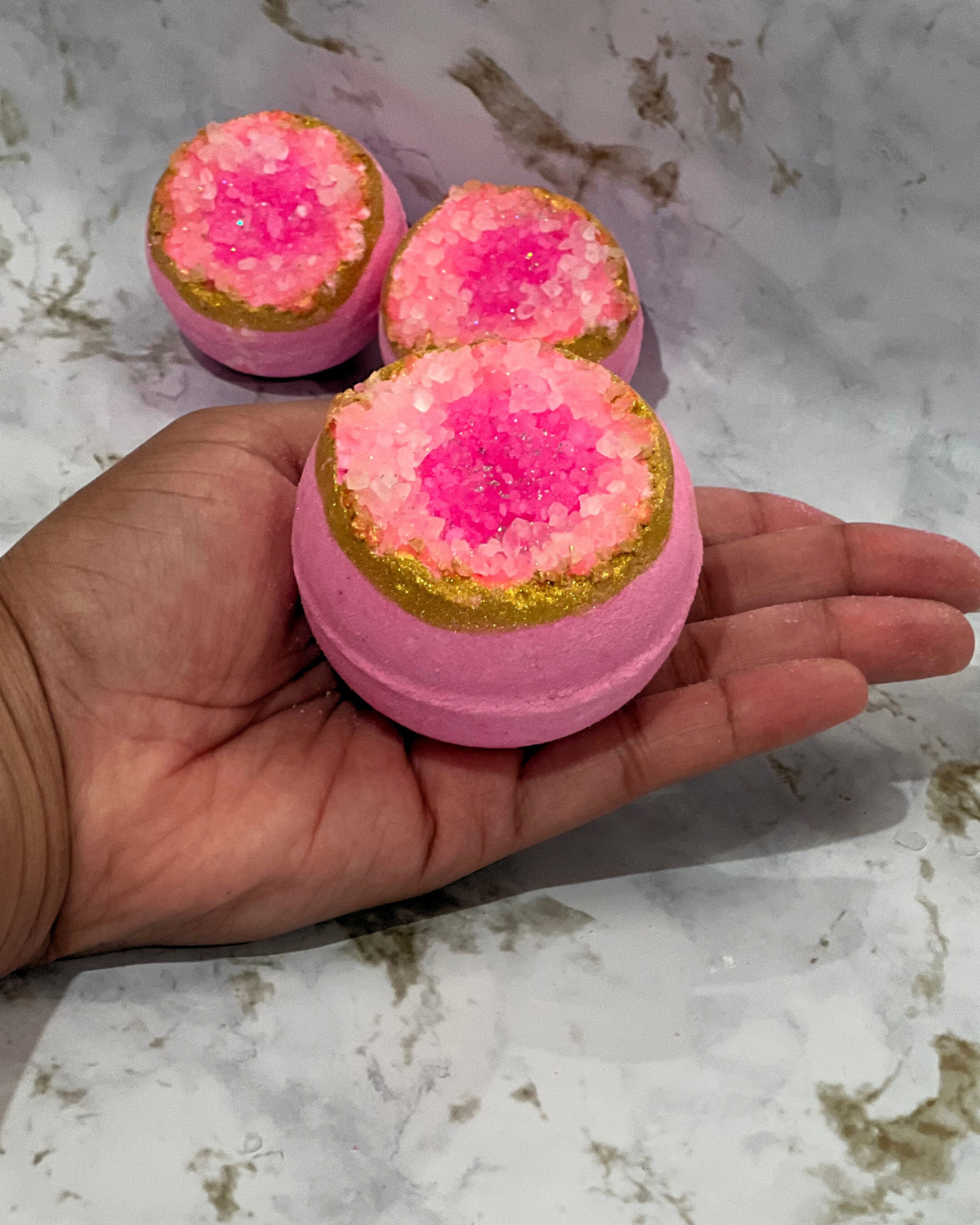 SNB Luxury Bath Products - Wholesale Bath bomb/fizz - Pick Your Color & Scent | Assorted Geode Bath Bombs | 4oz 15