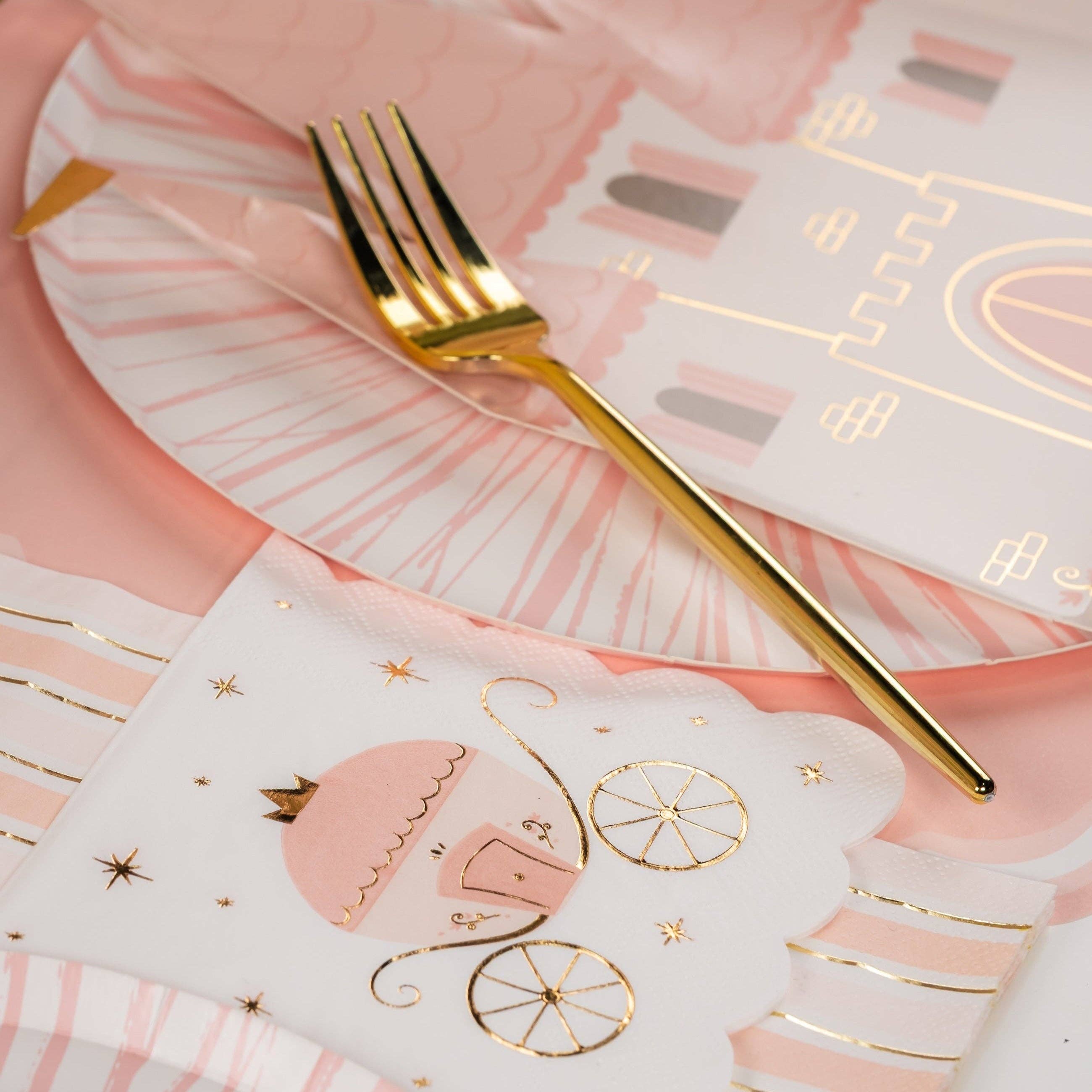 Gatherings by Curated Paperie - Vendita all'ingrosso Piatti monouso - PRN25-DP4-Piatti a Forma di Castello della Principessa3