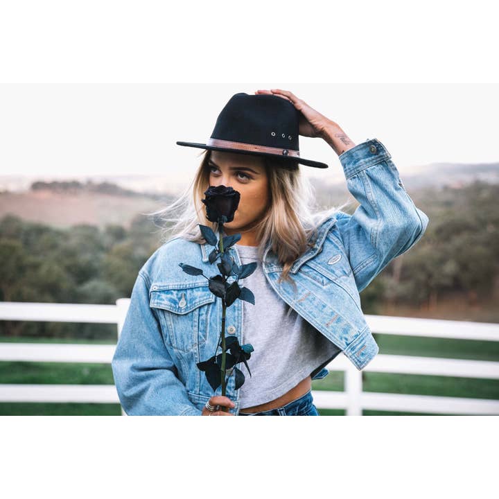 Billy Bones Club - Venta al por mayor Sombrero fedora - Unisex - Betty Fedora Negra