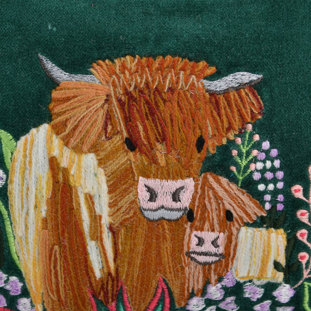 Karma Living – wholesale Pouch – Women’s – 3ABPC23324_PGPK Set/3 HIGHLAND COW POUCH 6x82