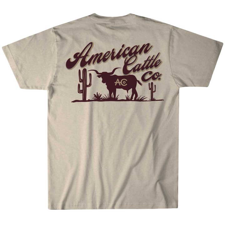 Shadowhorn Tee for wholesale by American Cattle Co