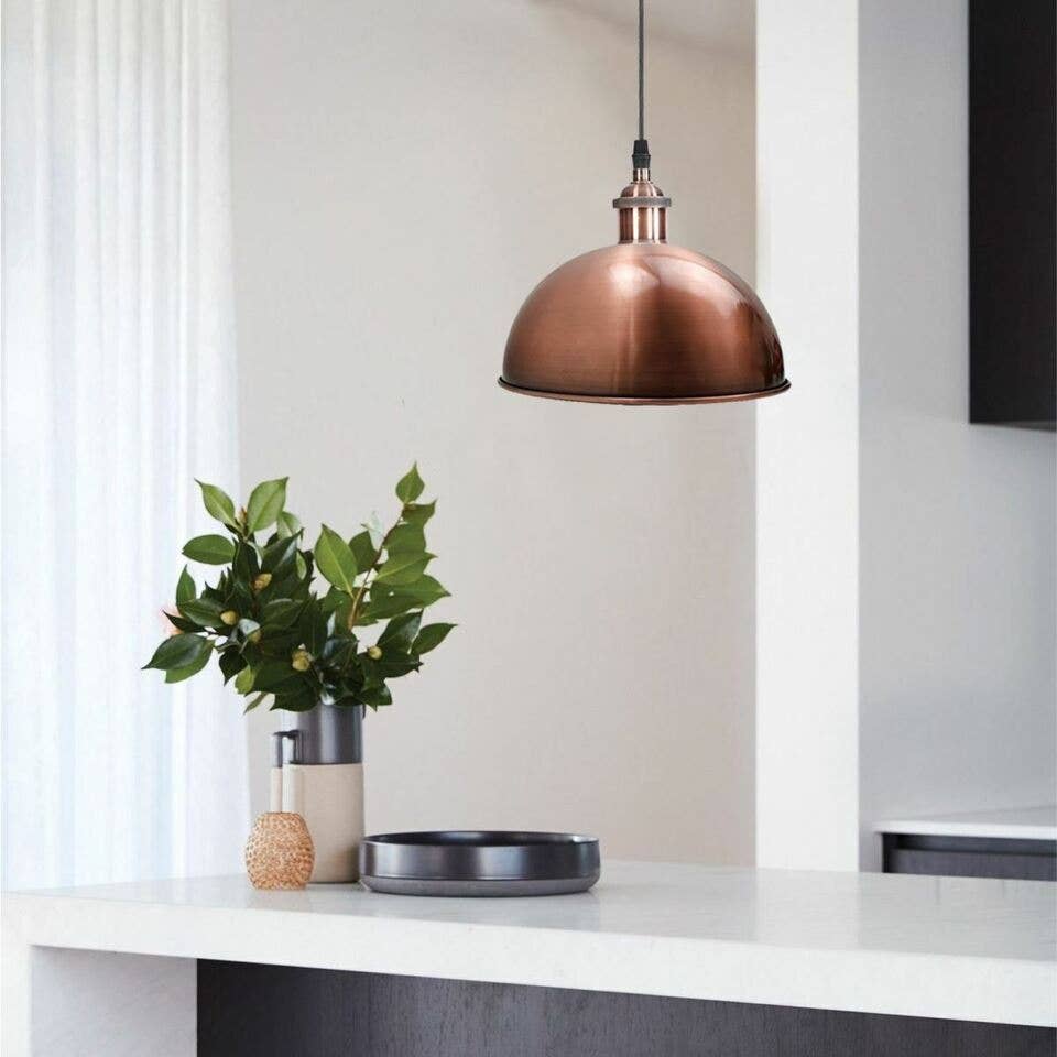 Ledsone – wholesale Chandelier/hanging light – Vintage Industrial Metal Ceiling Pendant Light Copper Shade Modern~13191