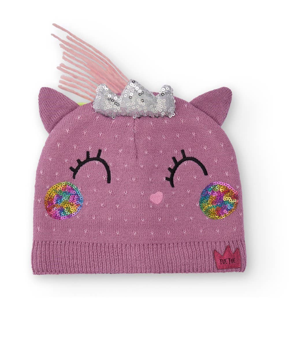 tuc tuc - Wholesale Beanie - Kids - Lilac-colored girl's hat with unicorn design