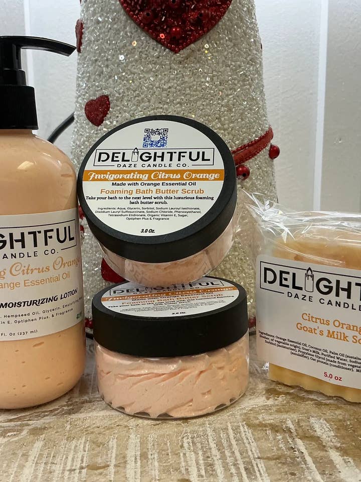 Citrus Orange Lotion for wholesale by Delightful Daze Candle Co.