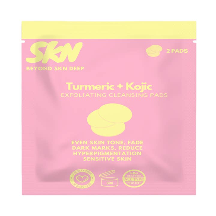 Turmeric + Kojic Facial Exfoliating Pads 2 count for wholesale by Beyond SKN Deep