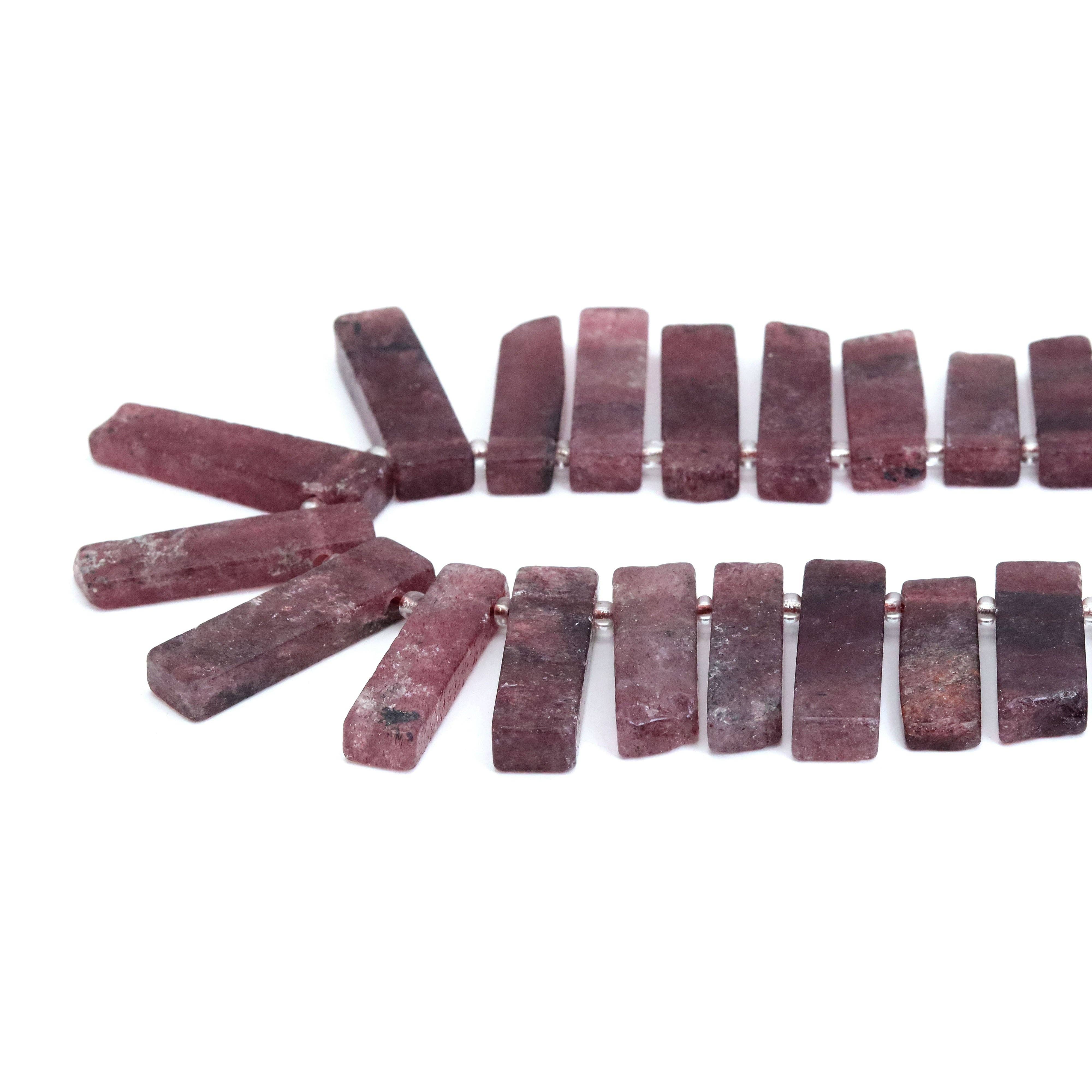 BestBeads&Beyond - Wholesale Beads - 25-47mm Gemstone Long Slice Beads, Sku#U18176