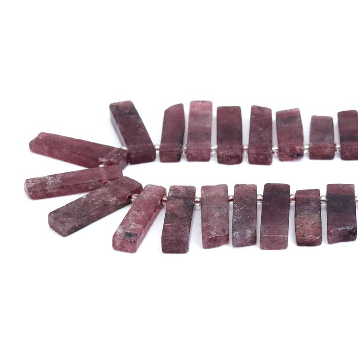 BestBeads&Beyond - Wholesale Beads - 25-47mm Gemstone Long Slice Beads, Sku#U18176
