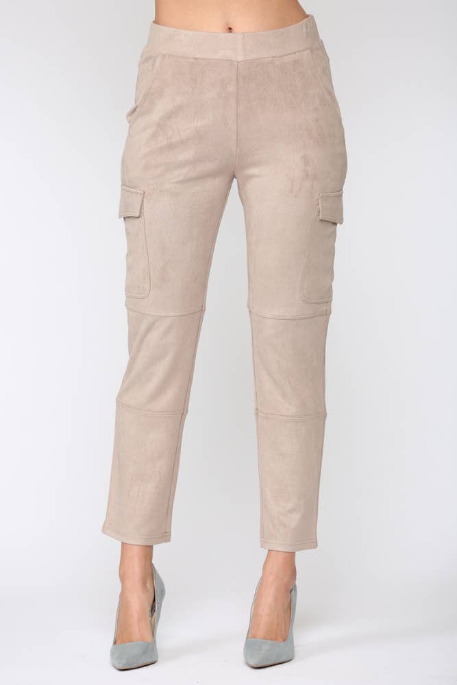 Joh Apparel - Wholesale Pants - Women's - Amber Stretch Suede Cargo Pant1