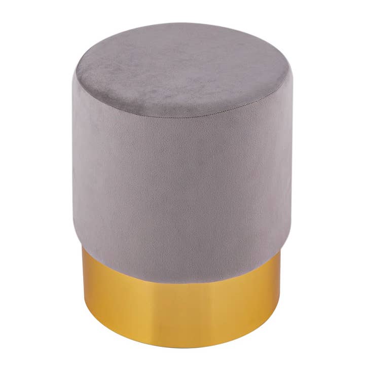 Voglrieder - Wholesale Pouf - Velvet stool 2nd choice velvet pouf, diameter 31 cm, height 43 cm10