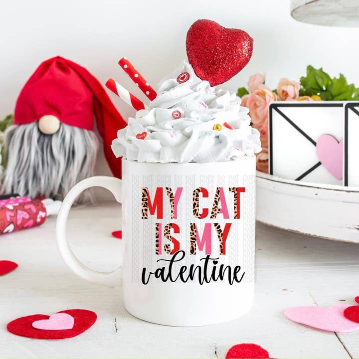 Mijn kat is mijn valentijn | Koffiemokken voor wholesale door Mayan Princess custom designs