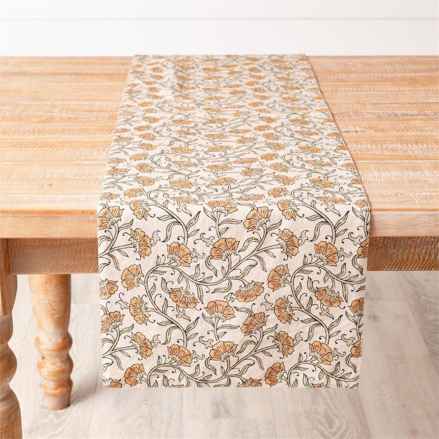 Audrey's Home & Gift - Wholesale Table Runner - Table Runner - Block Print, Dandelion (Pk/02)1