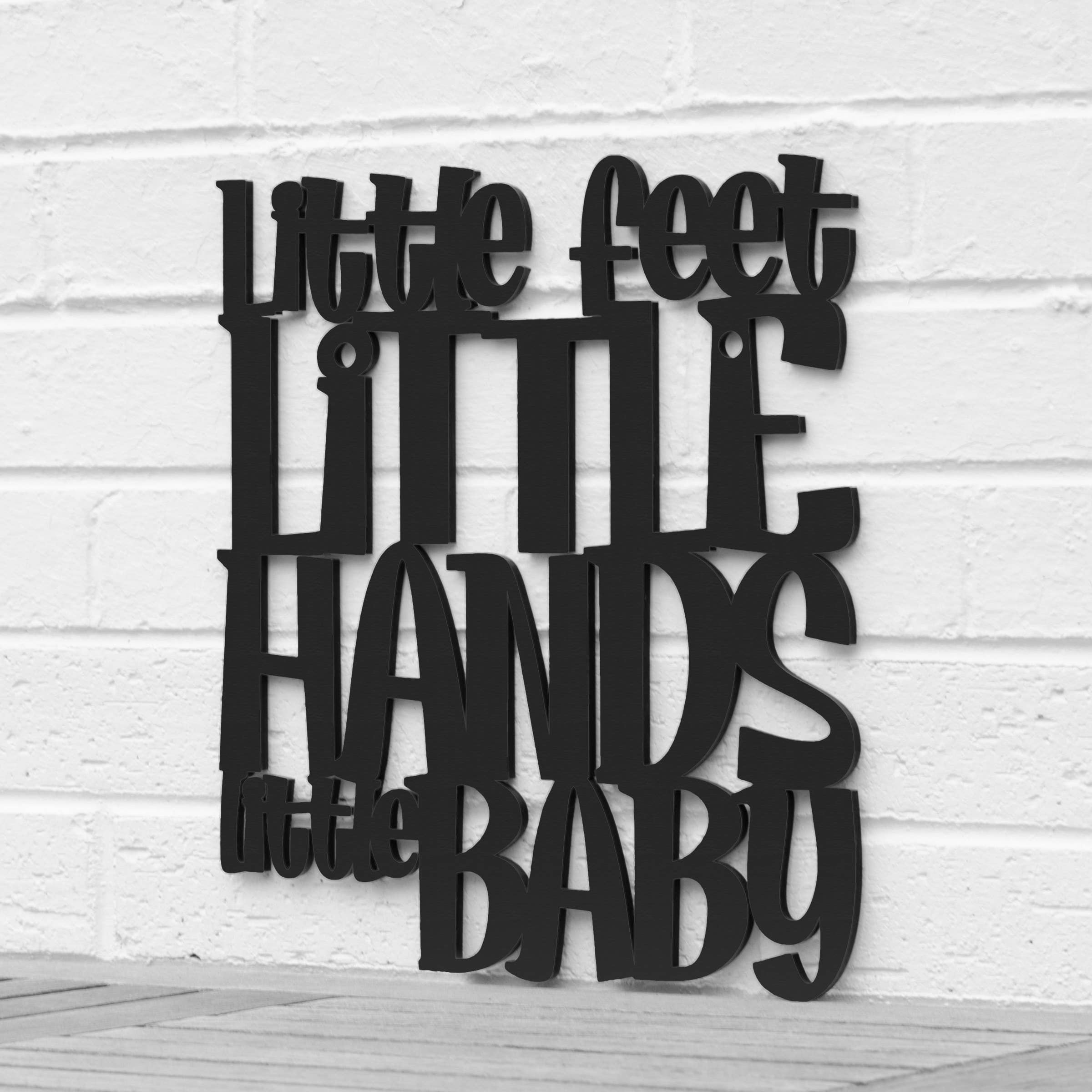 Spunky Fluff - Wholesale Wall Decor - Kids & Baby - Little Feet Little Hands Little Baby, Wood Nursery Decor6