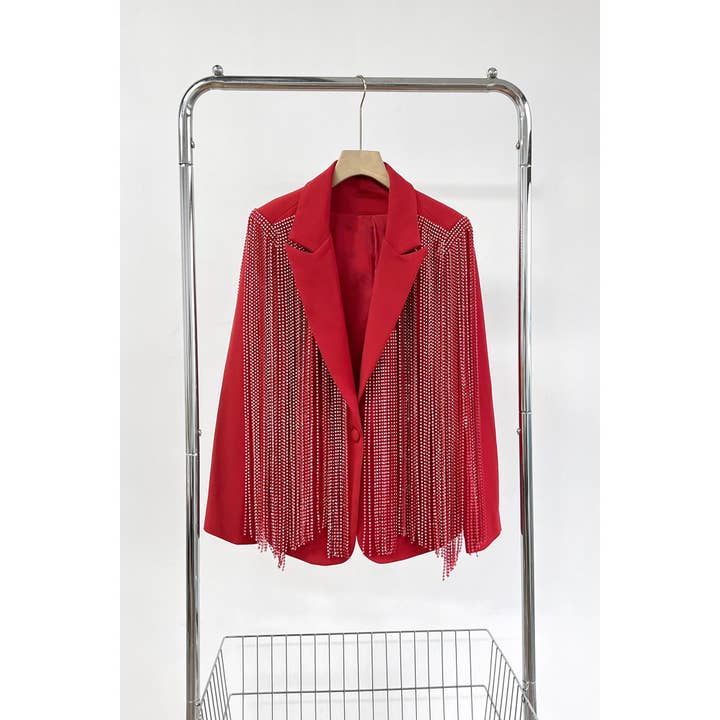 One Button Fringe Blazer for wholesale by XHHH Inc