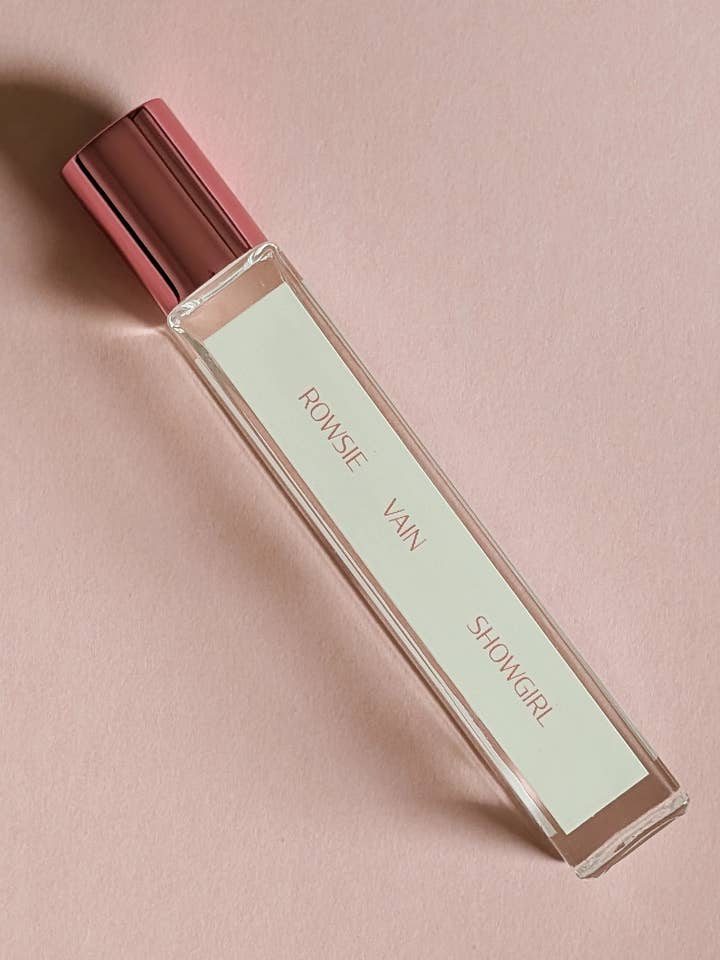 SHOWGIRL PERFUME OIL ROLLER WAND (10ml) PINK CAP for wholesale by ROWSIE VAIN