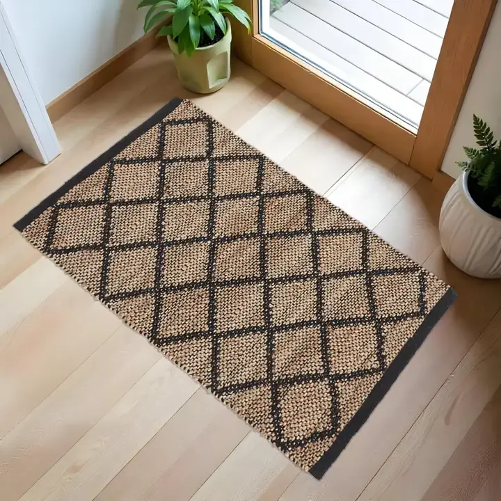 REDEARTH - Wholesale Area Rug - · REDEARTH · Jute Cotton Area Rug - 2'x3' Rectangular Rug, Sustainable Handwoven, Non-Shedding, Soft & Durable – Reversible, Neutral Tones for Home Décor in Living Room, Dining Room, Bedroom3