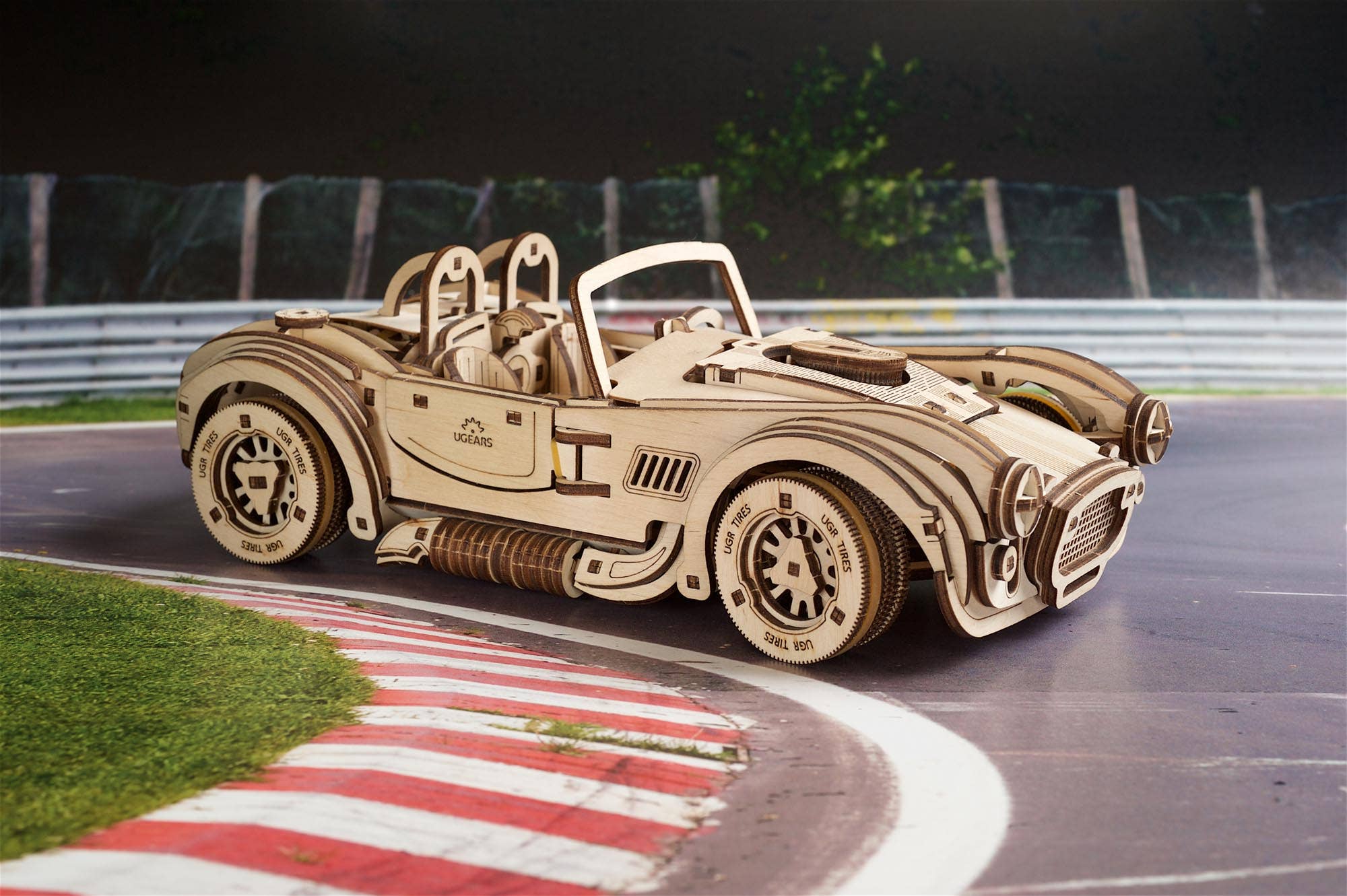 Ukidz LLC - Wholesale DIY Craft Kit - UGears Drift Cobra Racing Car -Wooden 3D Puzzles - DIY5