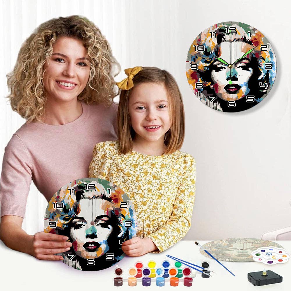 Paint Your Numbers - Wholesale DIY Craft Kit - Paint the Moment – Pop Icon Clock Kit30