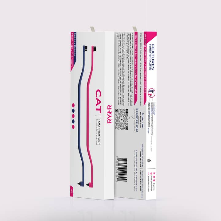 RYERCAT - Wholesale Pet Brush - Cat/Dog - Pack of 2 Cat Toothbrush Micro Head & Dual Sided5