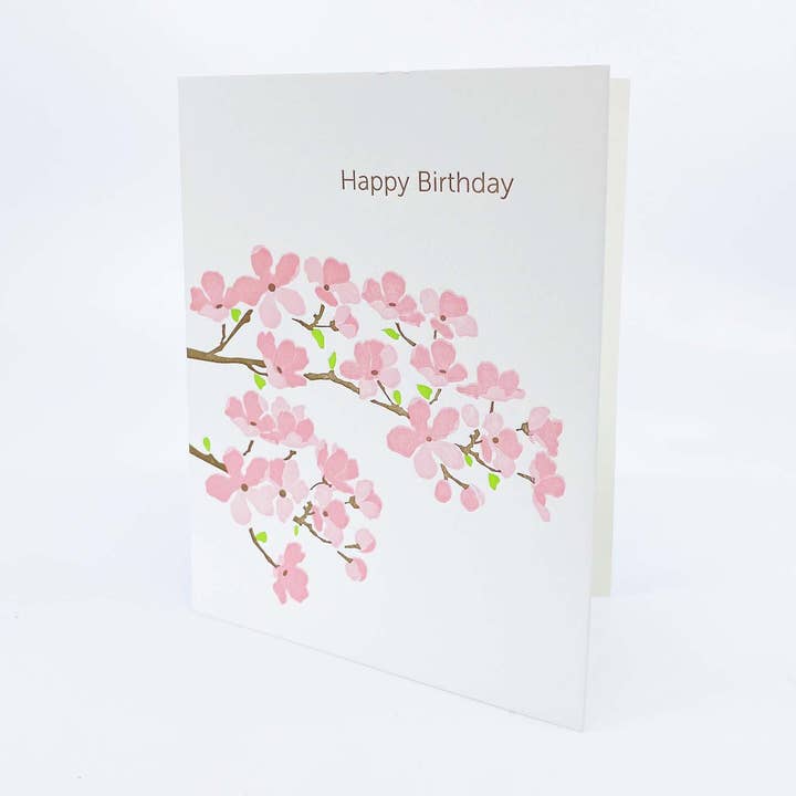 Cherry Blossom Birthday A2 Card for wholesale by Ilee Papergoods