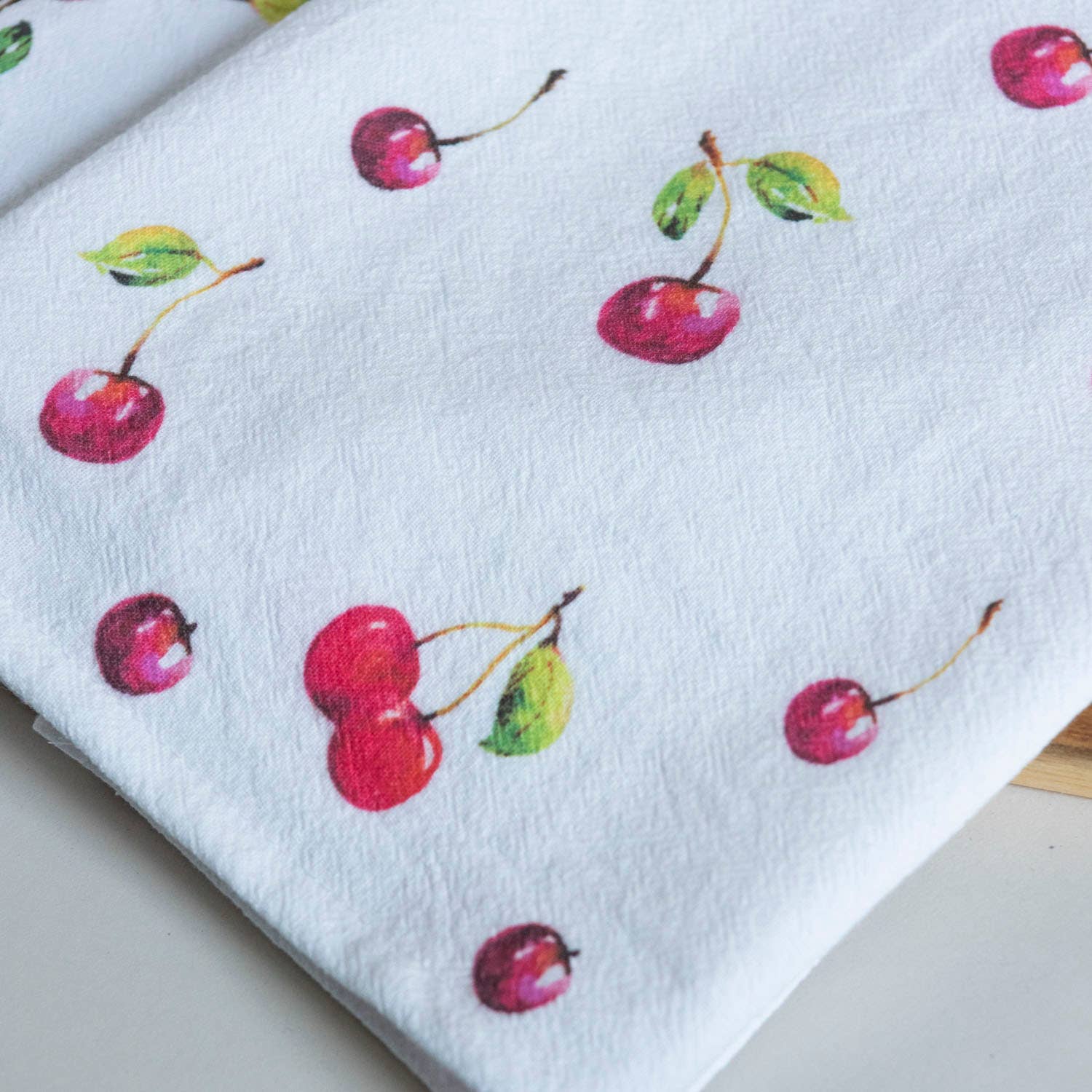 Alla Dickson Art – Toalha de chá por atacado – Toalha de Cerejas Toalha de Chá de Cerejas Padrão de Cerejas Toalha de Cozinha10