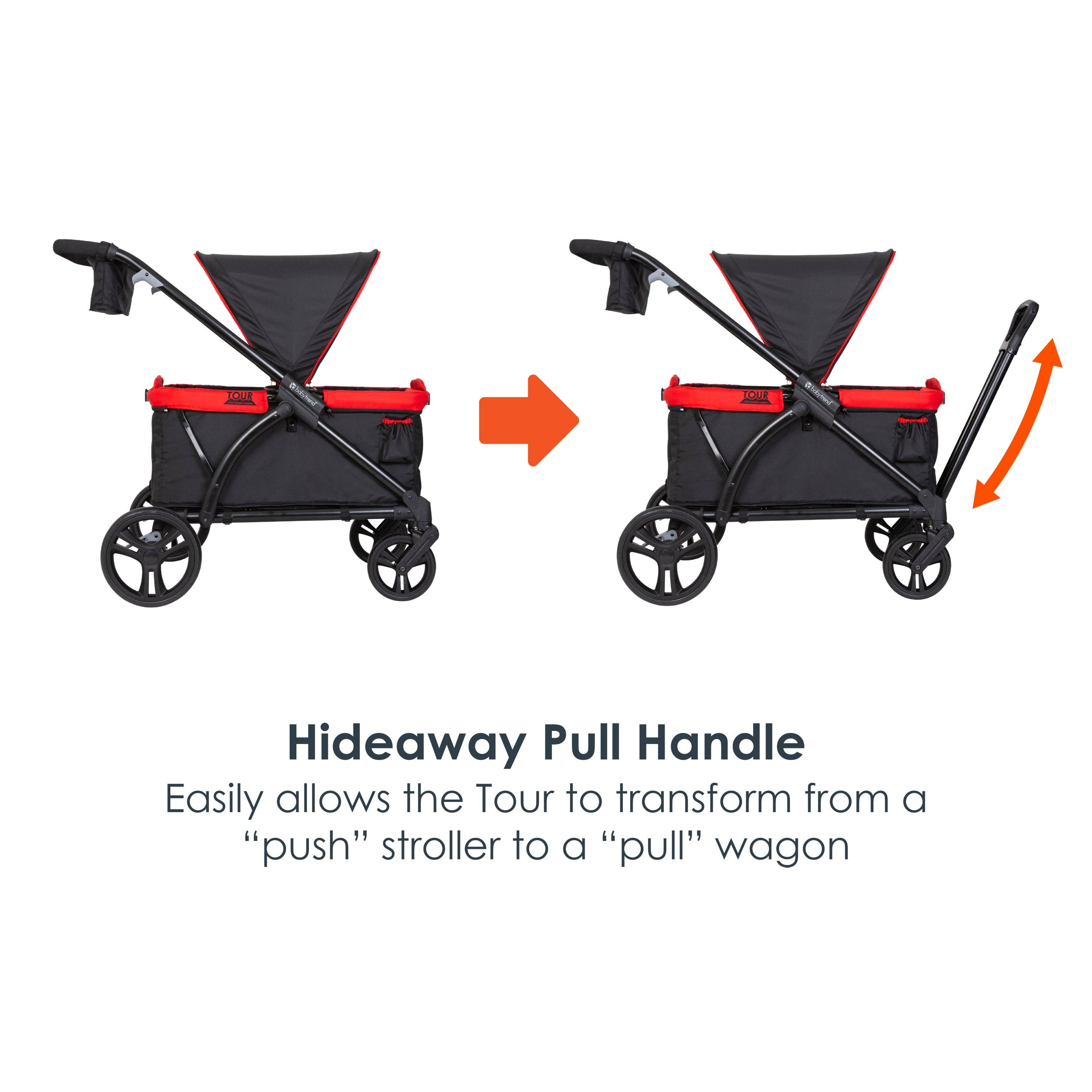 Baby Trend - Wholesale Stroller - Baby - Tour 2-in-1 Stroller Wagon - Mars Red (Walmart Exclusive)7