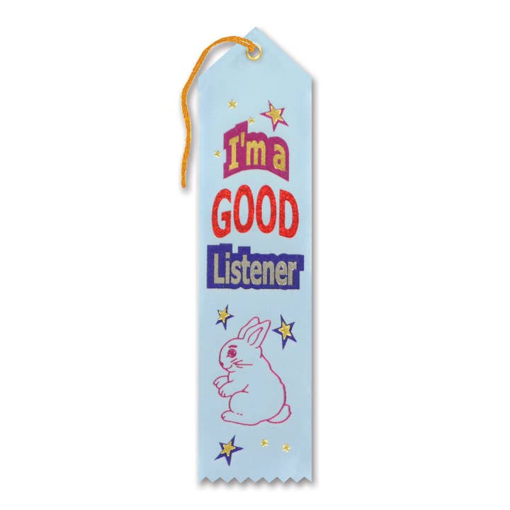 I'm A Good Listener Award Ribbon for wholesale by Beistle