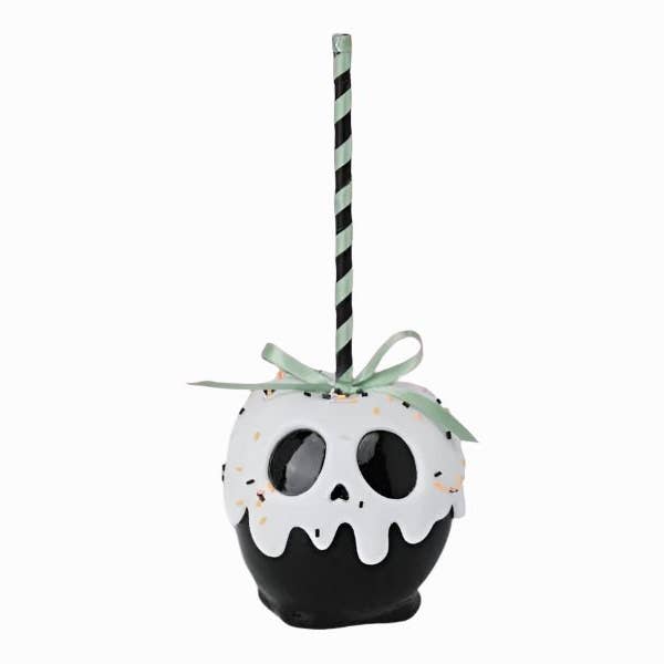 Dunn Deals - Wholesale Decorative tabletop object - Halloween Carnival 9" Resin Black Candy Apple w Sprinkles