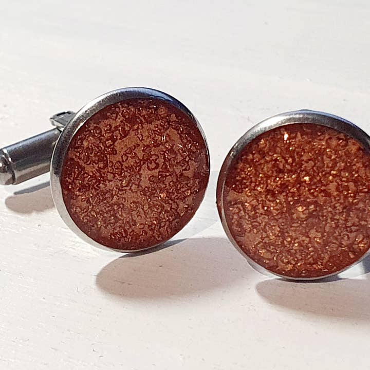 Jo Thomas Jewellery - Wholesale Cufflinks - Cufflinks with Cornish sand4
