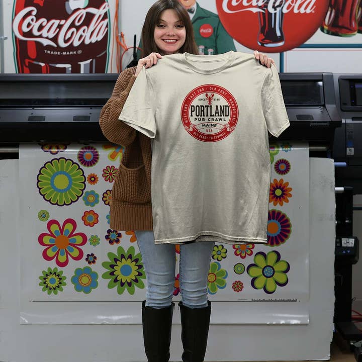 RetroPlanet - Wholesale Screen printed t-shirt – unisex - Portland Pub Crawl Lobster Round Adult Unisex S-2X T-Shirt9