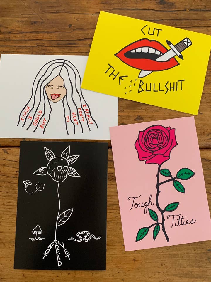 Juego de tarjetas postales para venta al por mayor de Slow Dog Designs