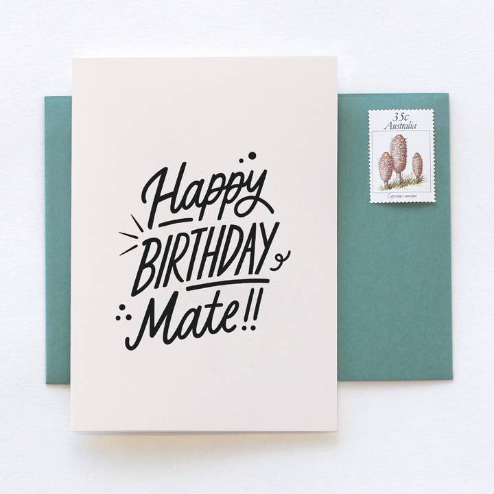 Happy Birthday Mate Greeting Card for wholesale by In the Daylight